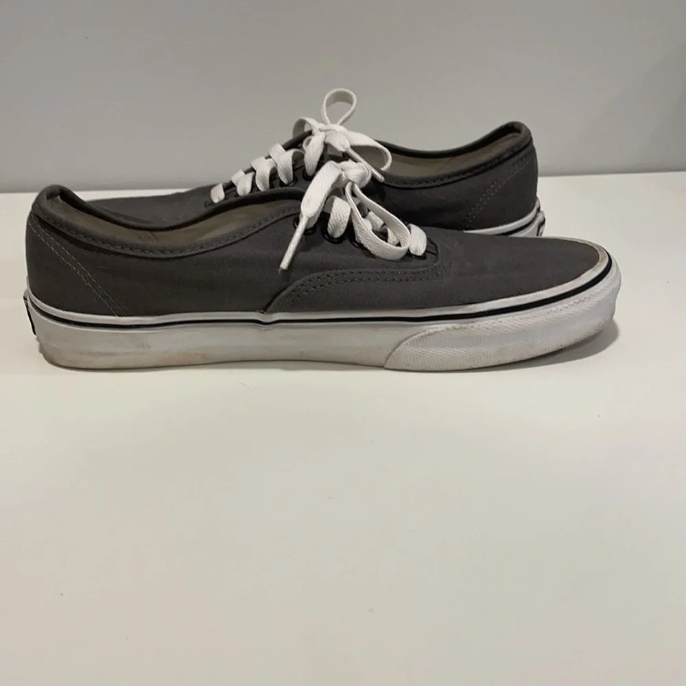 Vans Gray Canvas Low-Top Sneakers